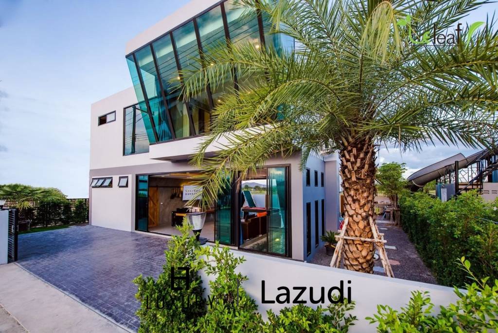 Modern Pool Villa with Outdoor Slide in Leleaf Sea Beach Pak Nam Pran