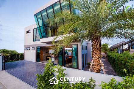 Modern Pool Villa with Outdoor Slide in Leleaf Sea Beach Pak Nam Pran