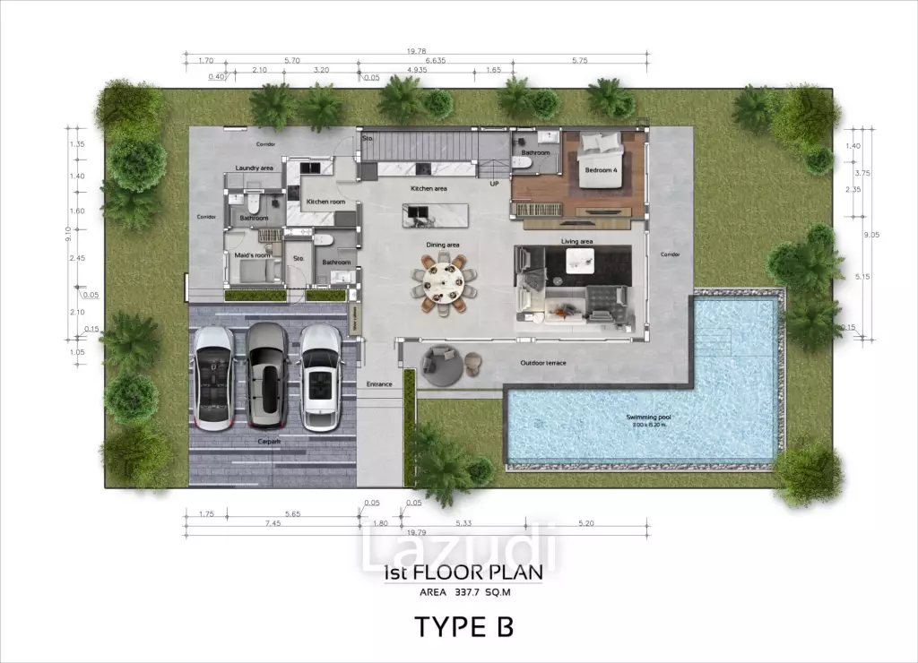 5 Bed 6 Bath 600 SQ.M Glory Village Pattaya