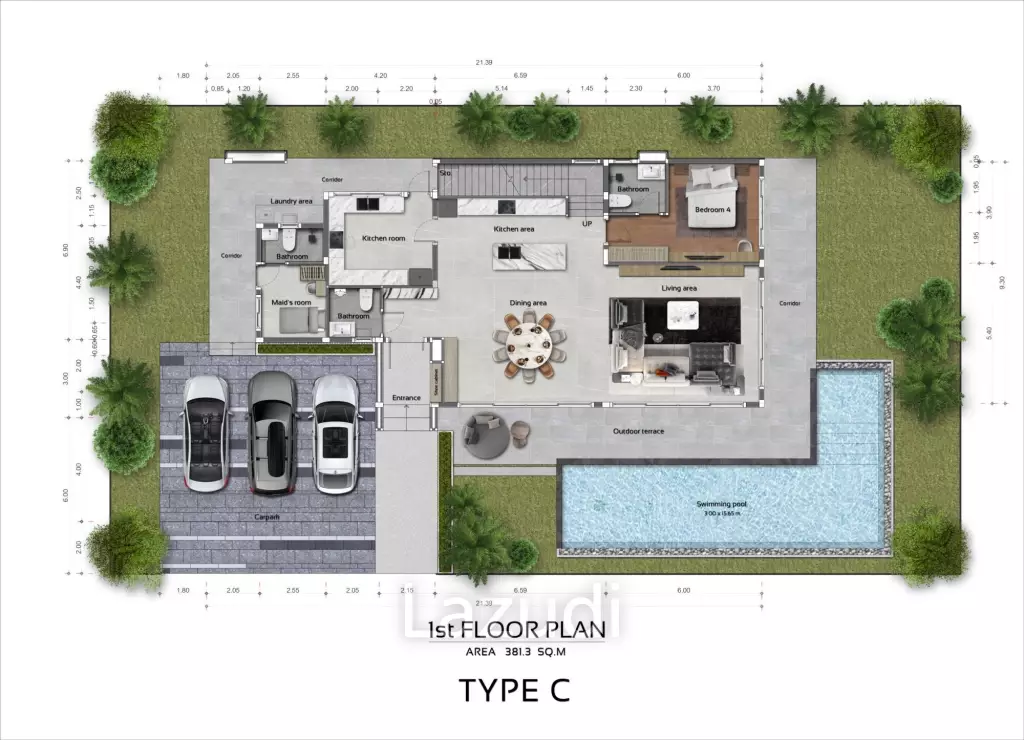 5 Bed 6 Bath 650 SQ.M Glory Village Pattaya