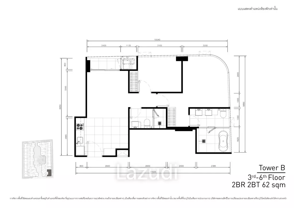 2 Bedroom 2 Bathroom 62 SQ.M. FYNN Asoke