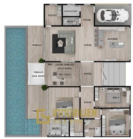 630 metro cuadrado 3 ` 3 Baño Villa de Venta