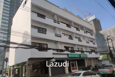 Street Level Commercial Space for Lease at Ground Floor of Hotel with Street Access on Busy Sukhumvit Soi. 22
