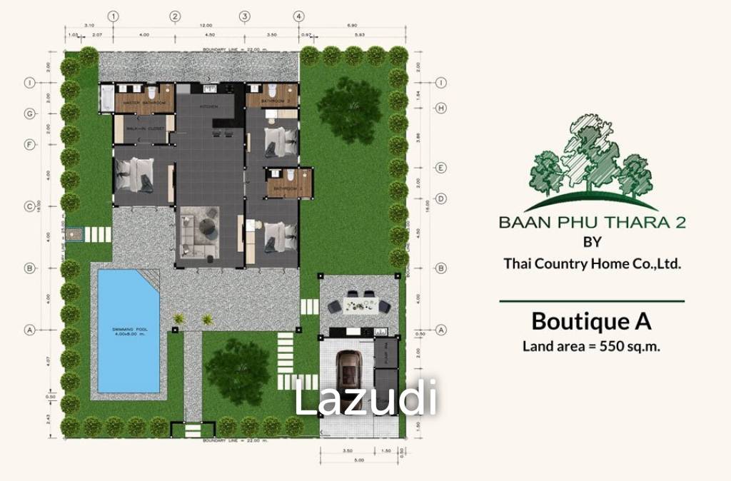 3 Bed 163 SQ.M. Baan Phu Thara Phase 2 + 3