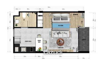 1 Bed 1 Bath 33.68 SQ.M. Utopia Karon