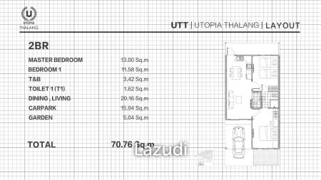 2 Bed 2 Bath 82 SQ.M. Utopia Thalang