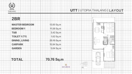 2 Bed 2 Bath 70.76 SQ.M. Utopia Thalang