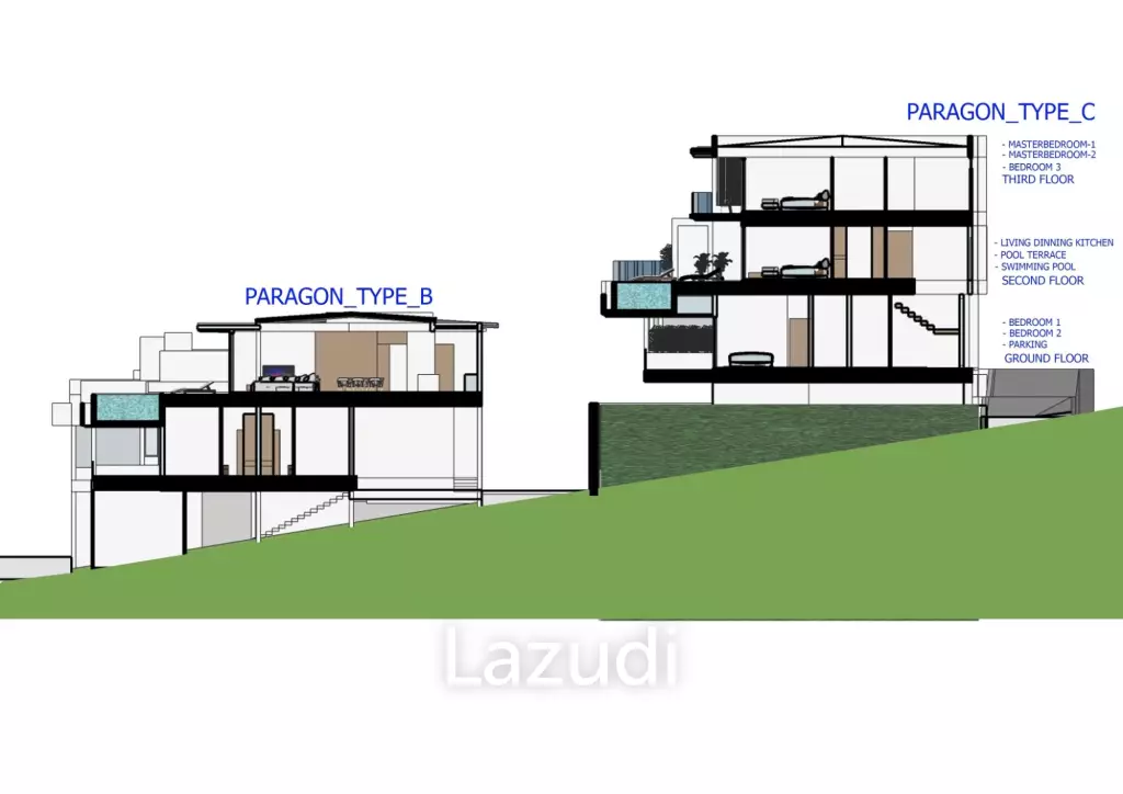5 Bed 6 Bath 513.63 SQ.M Paragon Villas