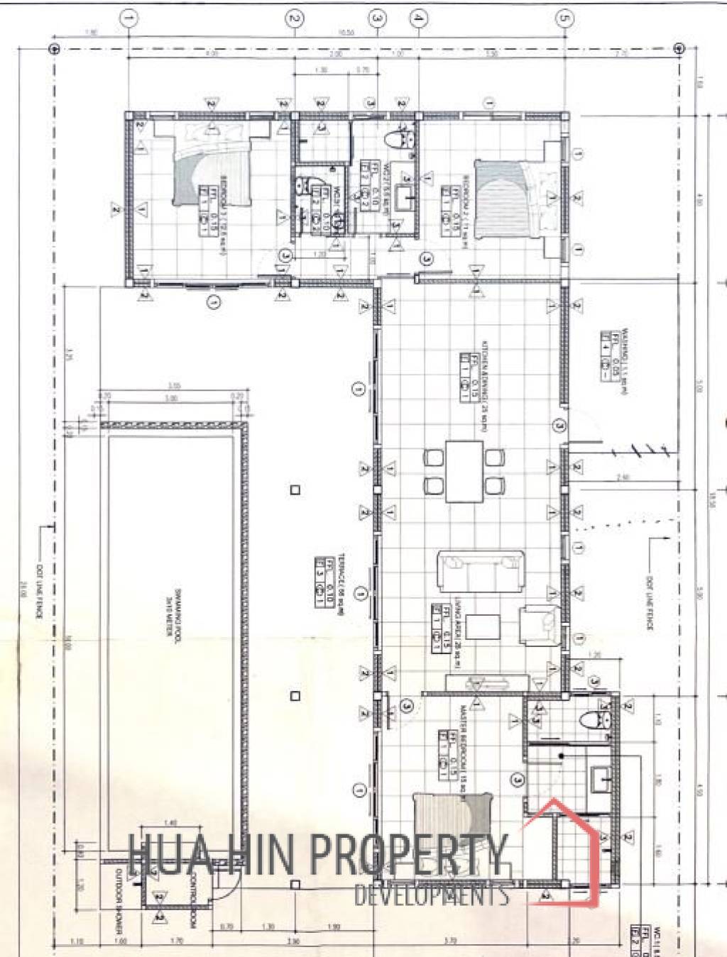 Modern 3 bed pool villa close to Bluport