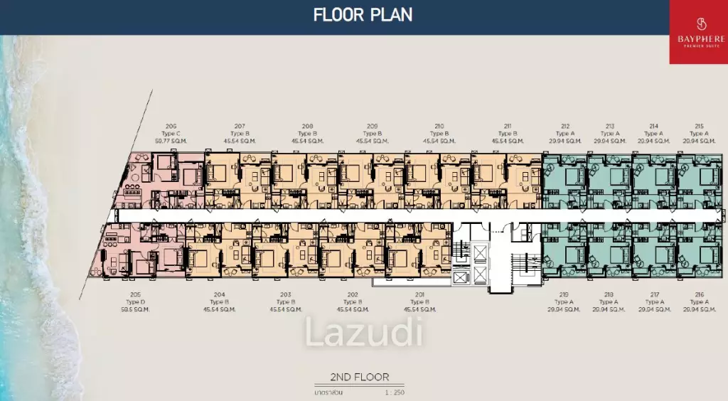 1 Bed 1 Bath 44.31 SQ.M. Bayphere Premier Suite