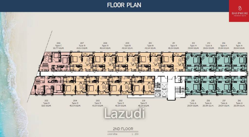 1 Bed 1 Bath 44.40 SQ.M. Bayphere Premier Suite