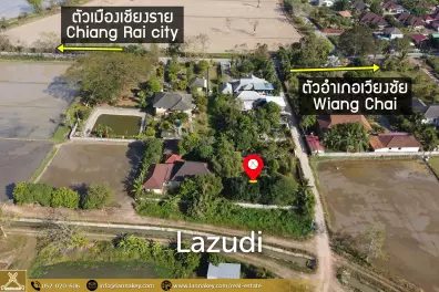 ขายบ้านเดี่ยวชั้นเดียว 3 ห้องนอน วิวทุ่งนาในเวียงชัย