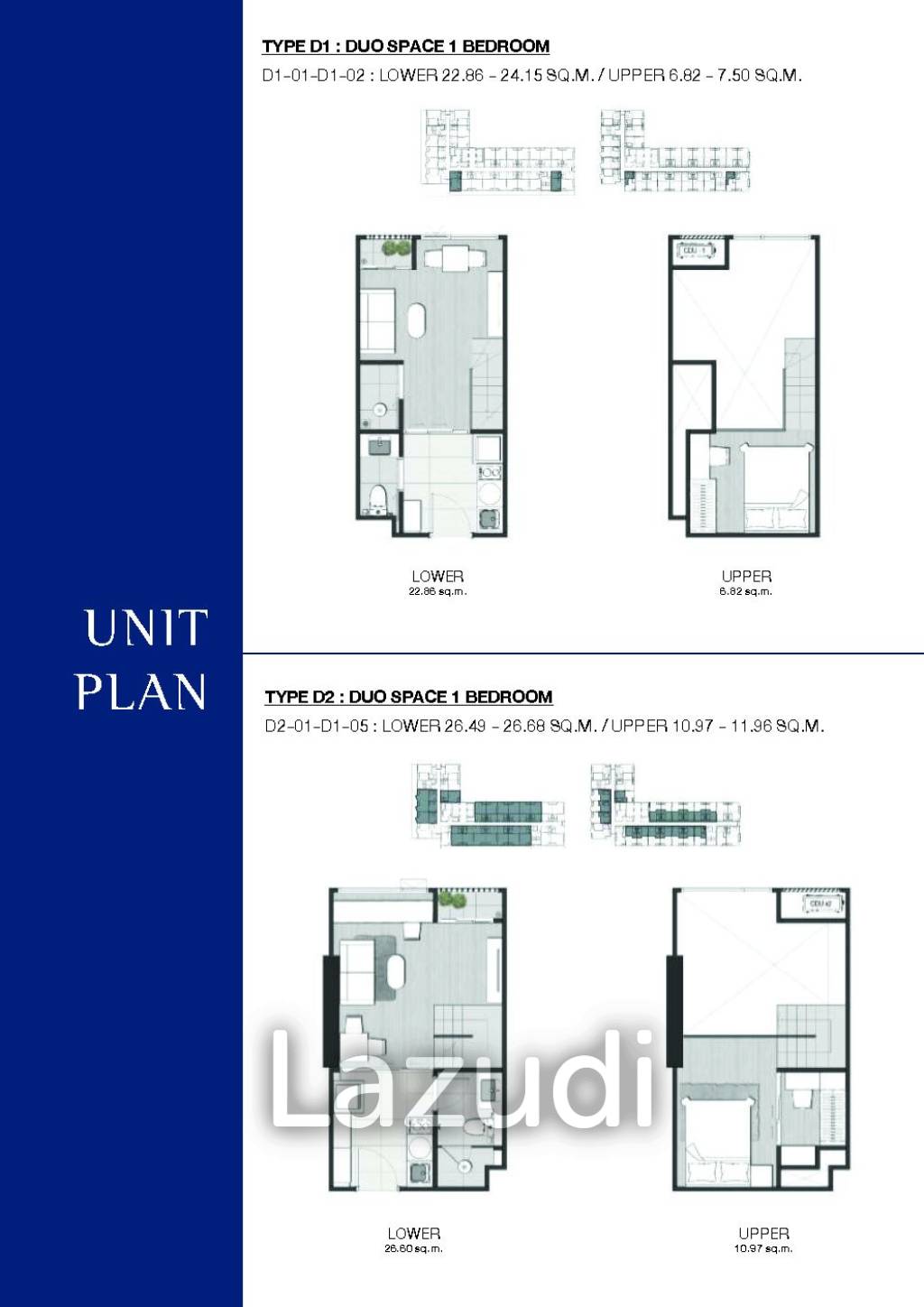 1 Bed 1 Bath 23.09 SQ.M. KnightsBridge Space Ratchayothin