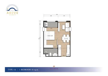 1 Bed 1 Bath 38 SQ.M. Above Element Condominium