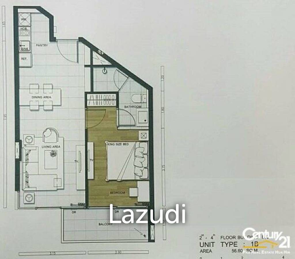 57 Sqm 1 Bed 1 Bath Condominium For Sale