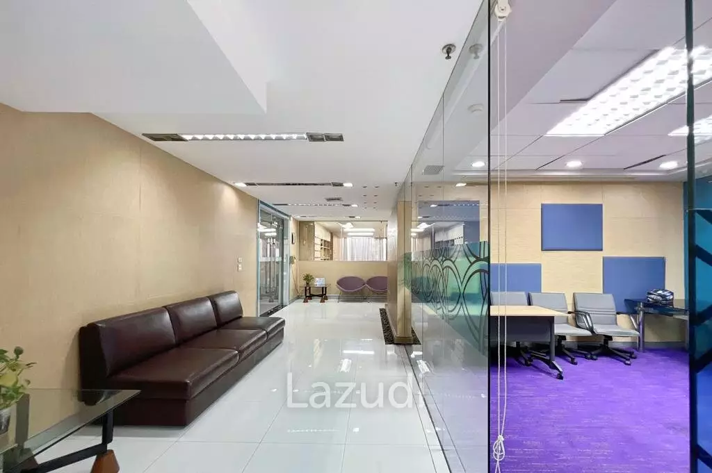 Fully Furnished + Fitted Office Space for Rent in Bangkok - SinoThai Building on Asoke Road Near MRT Sukhumvit + BTS Asok