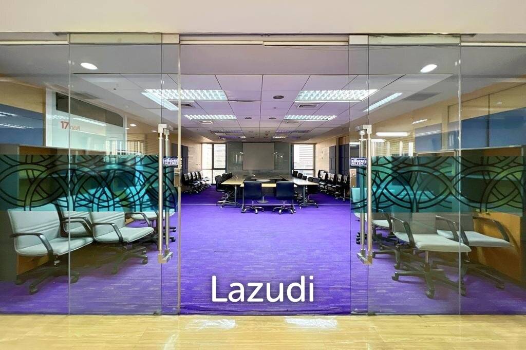 Fully Furnished + Fitted Office Space for Rent in Bangkok - SinoThai Building on Asoke Road Near MRT Sukhumvit + BTS Asok
