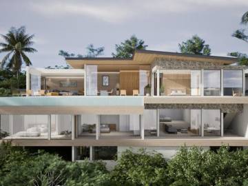 Top-Notch 5 Bedroom Seaview Pool Villa in Chaweng Noi for Sale