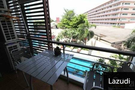 2 Bed with Pool View Condo in Town