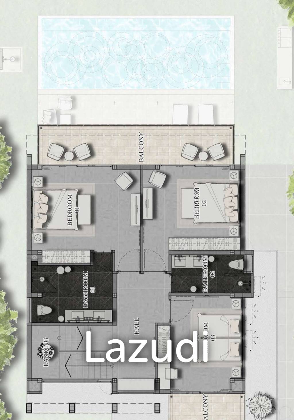 Вилла 346 кв.м. 3 Кровать 2 Ванна