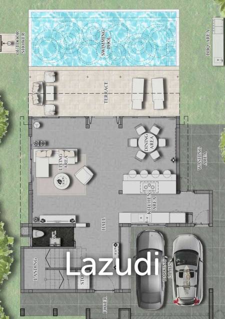 Вилла 346 кв.м. 3 Кровать 2 Ванна