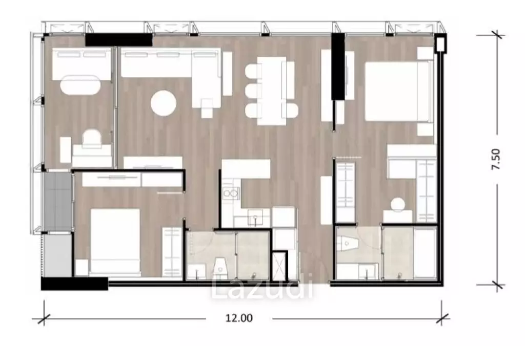 2 Bed 2 Bath 88 SQ.M The Issara Sathorn