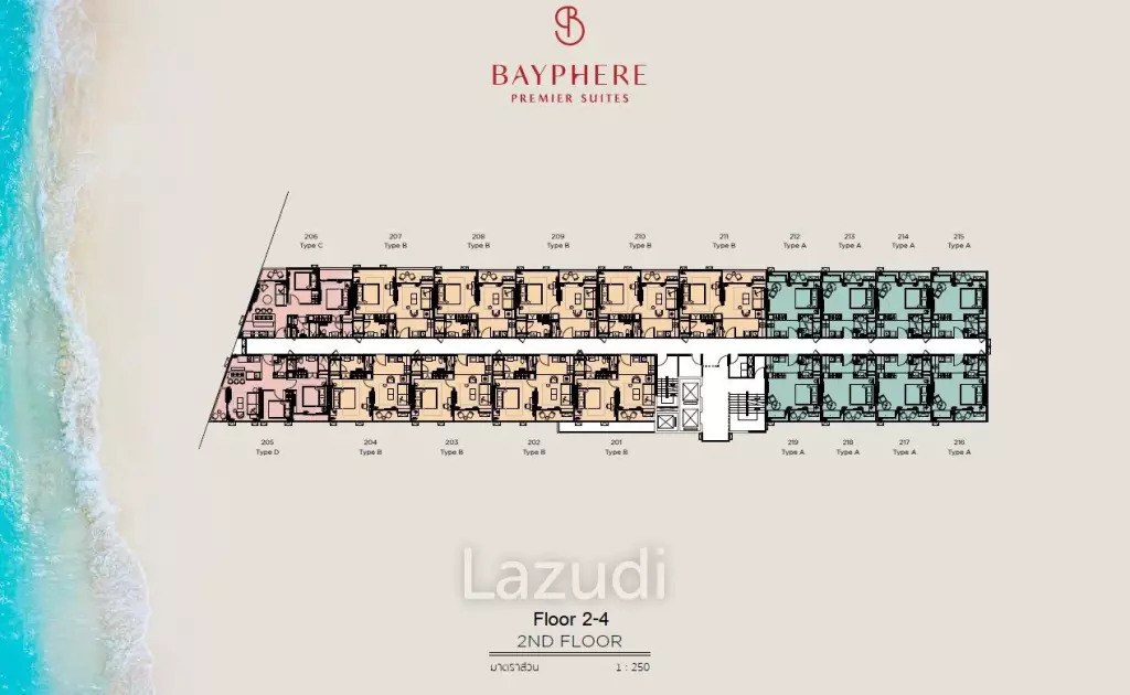 1 Bed 1 Bath 44.40 SQ.M Bayphere Premier Suite