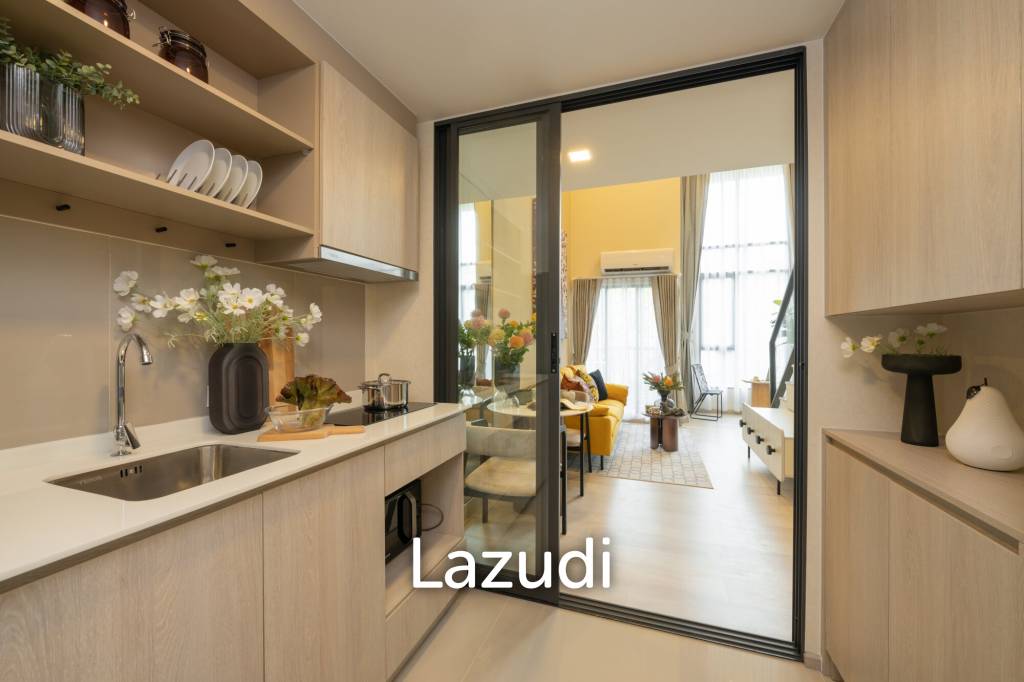 72 sqm loft-style 2-bed condo on 20th floor at FLO By Sansiri Khlong San
