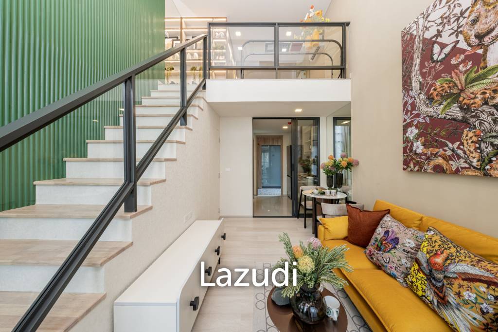 72 sqm loft-style 2-bed condo on 20th floor at FLO By Sansiri Khlong San
