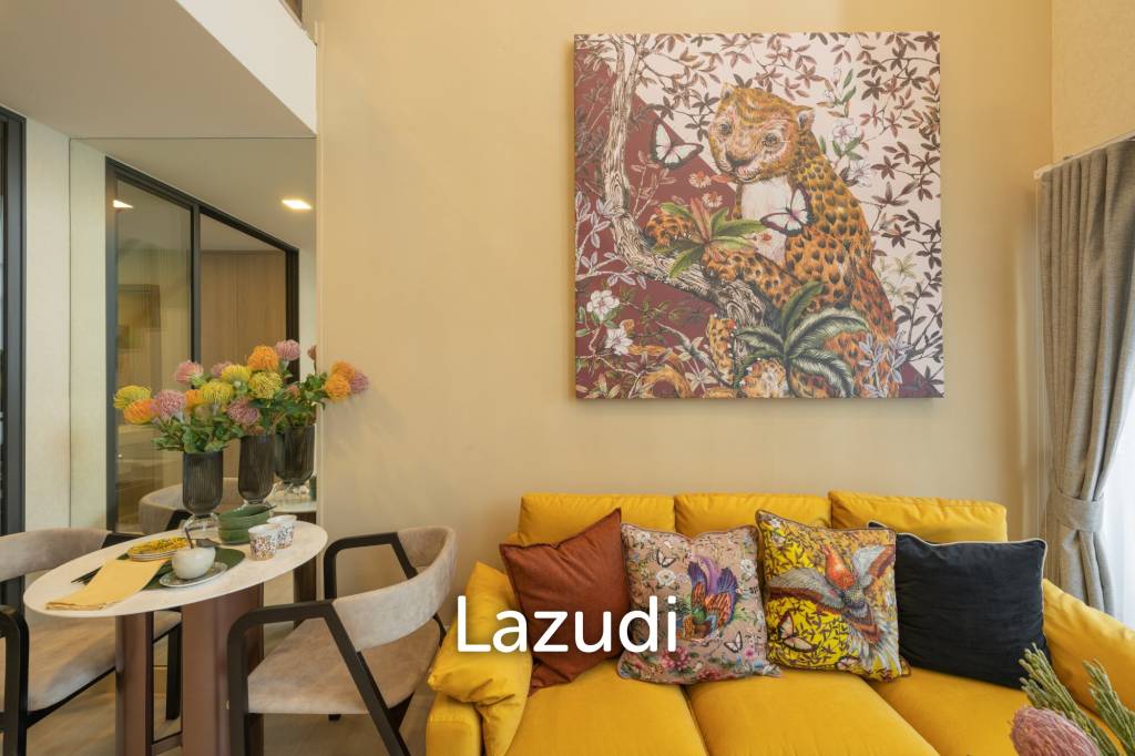 72 sqm loft-style 2-bed condo on 20th floor at FLO By Sansiri Khlong San