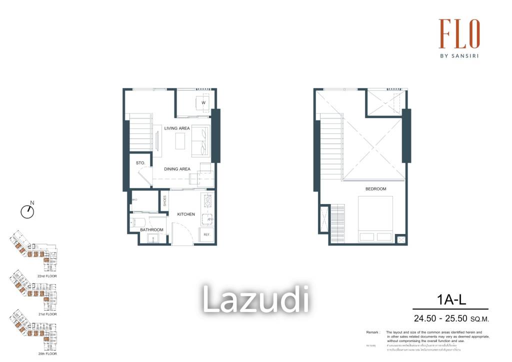 1 Bed 1 Bath 37.88 SQ.M. FLO By Sansiri
