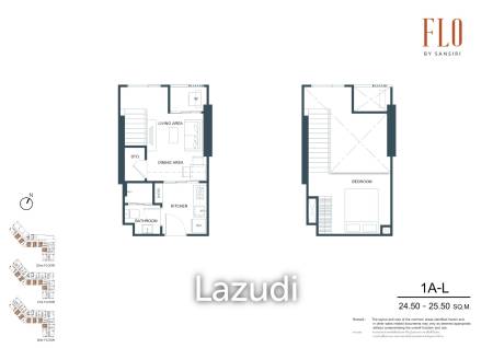 1 Bed 1 Bath 37.88 SQ.M. FLO By Sansiri