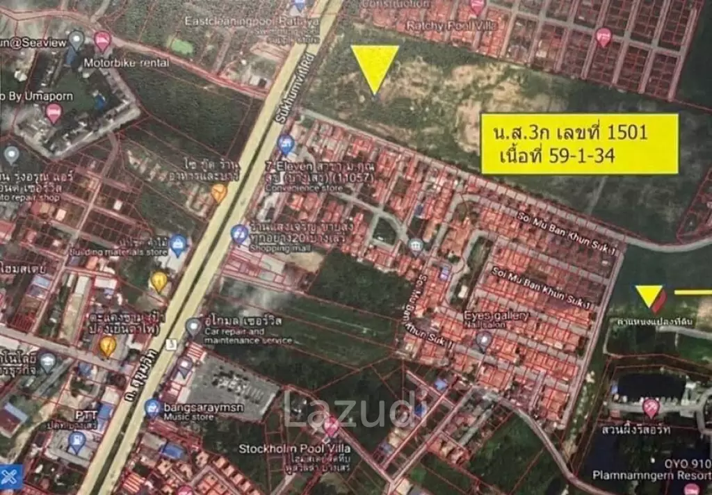 Land 23724 Sqm. Bang Saray Sattahip