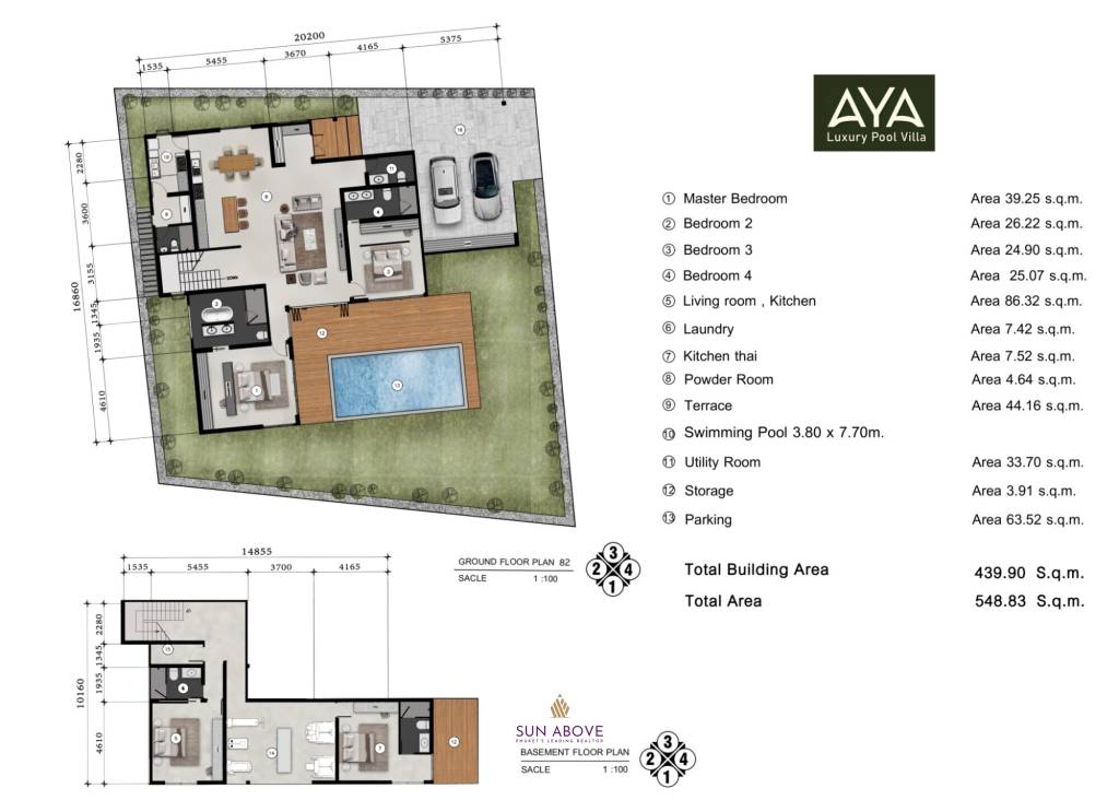 4 Bed 5 Bath 439 SQ.M. Aya Luxury Pool Villa