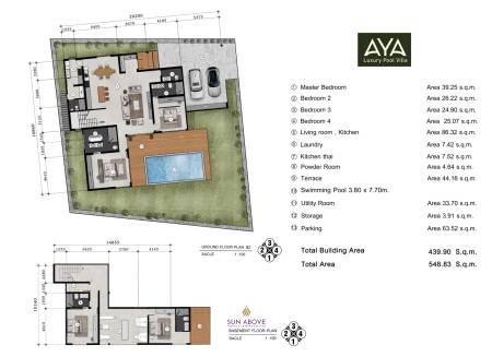 4 Bed 5 Bath 439 SQ.M. Aya Luxury Pool Villa