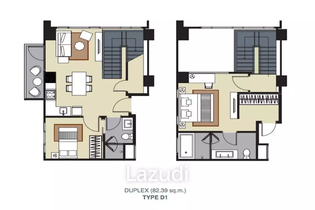 2 Bed 2 Bath 83.76 SQ.M. Whizdom Avenue Ratchada - Ladprao