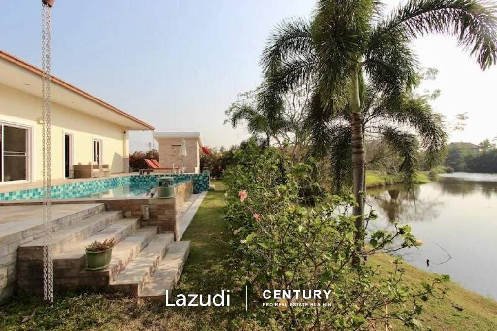 LAKESIDE : 4 Bed Lakeside Pool Villa on a Large Land Plot