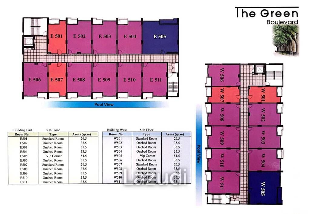 1 Bed 1 Bath 35.5 SQ.M. The Green Boulevard