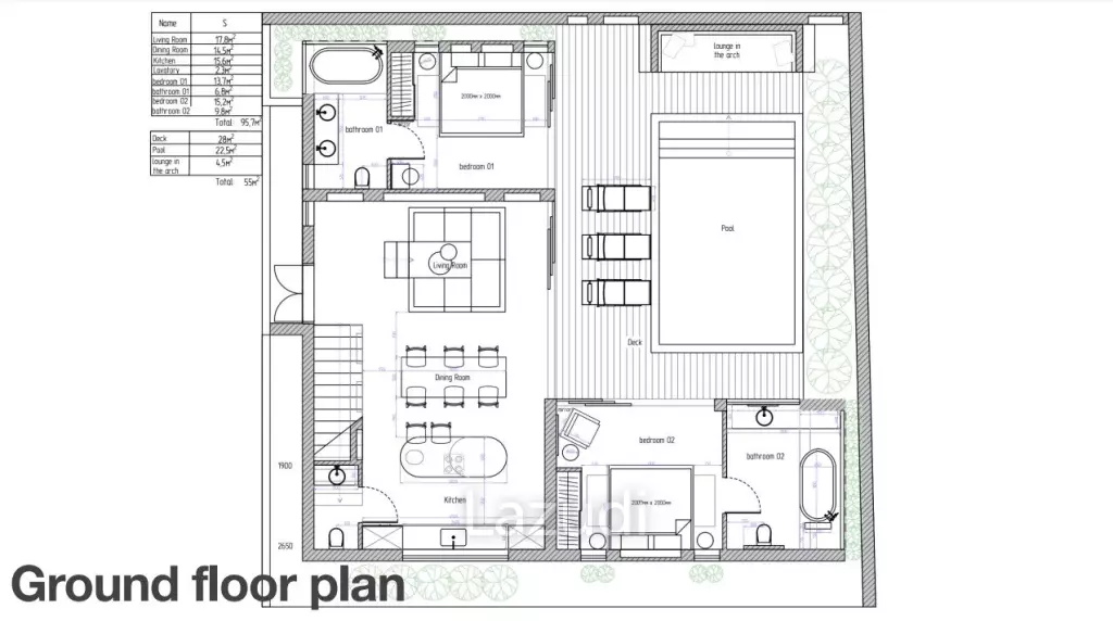 3 Bed 3 Bath 111.7 SQ.M. The Balian