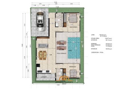 2 Bed 2 Bath 135.97 SQ.M. Baansuay Namuang