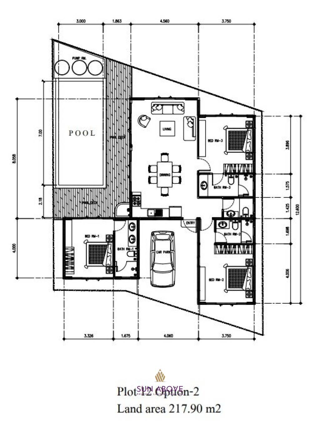 3 Bed 3 Bath 217 SQ.M. The Greens