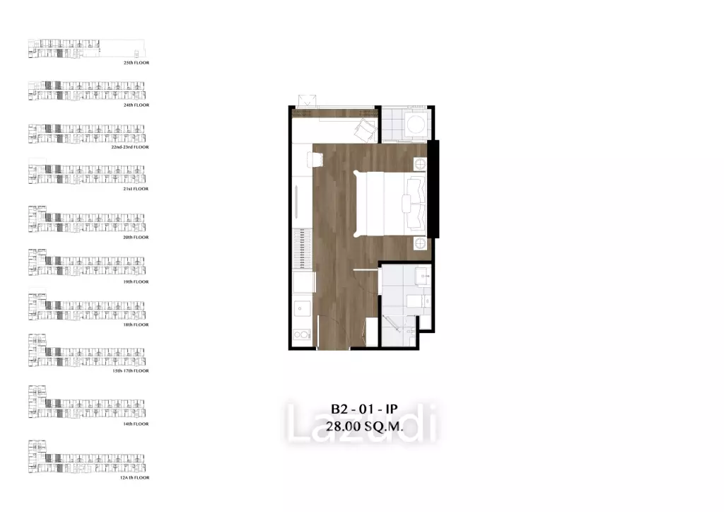 28 sqm modern studio condo Origin Place Bangna Bangkok