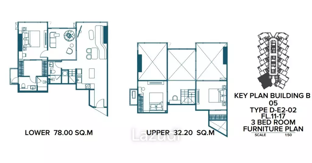 3 Bed 2 Bath 110.2 SQ.M. Origin Thonglor World