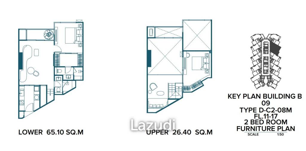 2 Bed 1 Bath 91.5 SQ.M. Origin Thonglor World