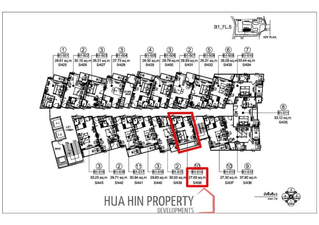 1 Bed 1 Bath 27.63 SQ.M. CARAPACE Huahin-Khaotao