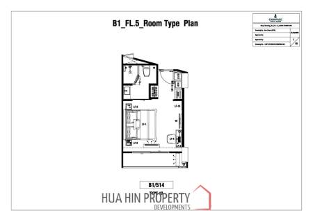 1 Bed 1 Bath 27.63 SQ.M. CARAPACE Huahin-Khaotao