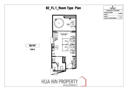 1 Bed 1 Bath 34.69 SQ.M. CARAPACE Huahin-Khaotao