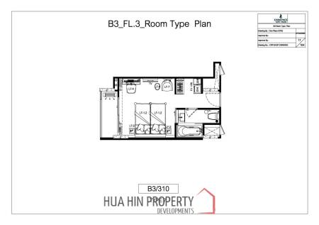 1 Bed 1 Bath 32.57 SQ.M. CARAPACE Huahin-Khaotao
