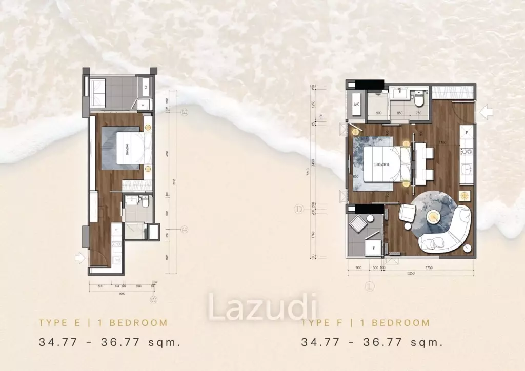 1 Bed 1 Bath 34.93 SQ.M Beverly Mountain Bay