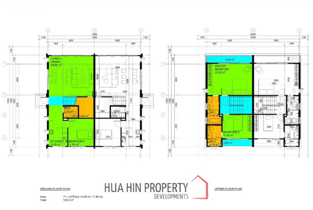 142 sqm modern 3 bedroom Twin House in Thap Tai Hua Hin